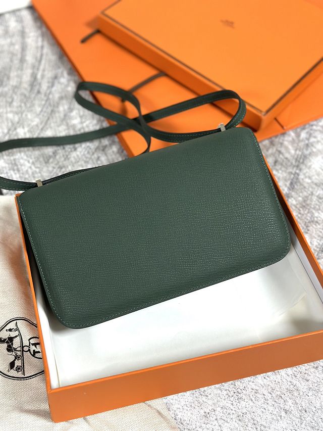 Hermes original epsom leather constance elan bag C026 vert anglais