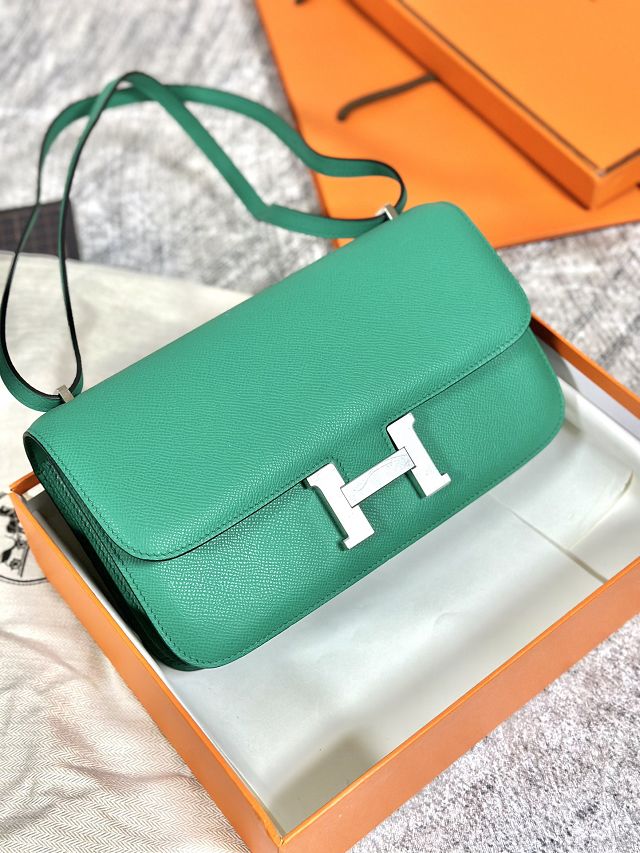 Hermes original epsom leather constance elan bag C026 vert jade