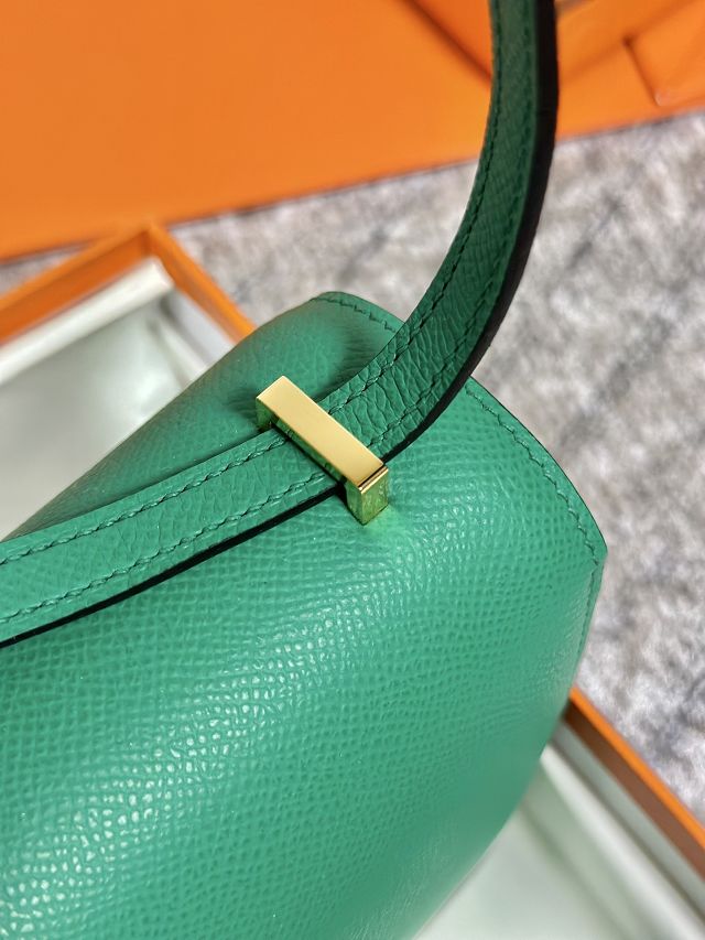 Hermes original epsom leather constance elan bag C026 vert jade