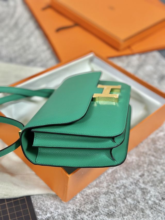 Hermes original epsom leather constance elan bag C026 vert jade