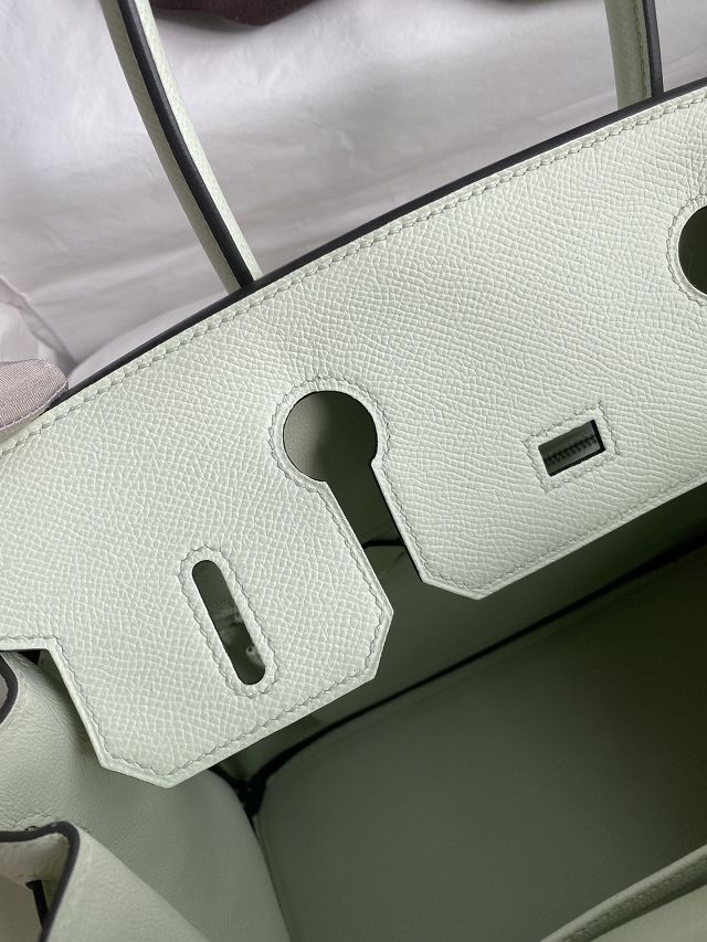 Hermes original epsom leather birkin 25 bag H25-3 vert fizz