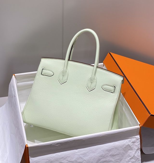 Hermes original togo leather birkin 30 bag H30-1 vert fizz