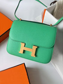 Hermes original epsom leather small constance bag C019 vert comics