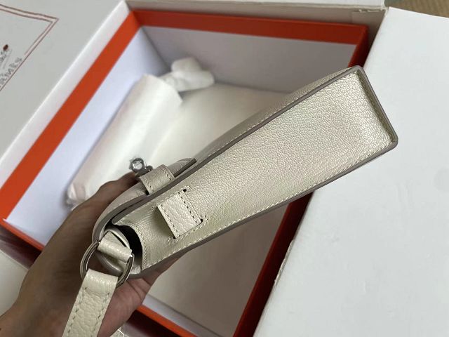 Hermes original chevre leather kelly elan KE0028-5 white
