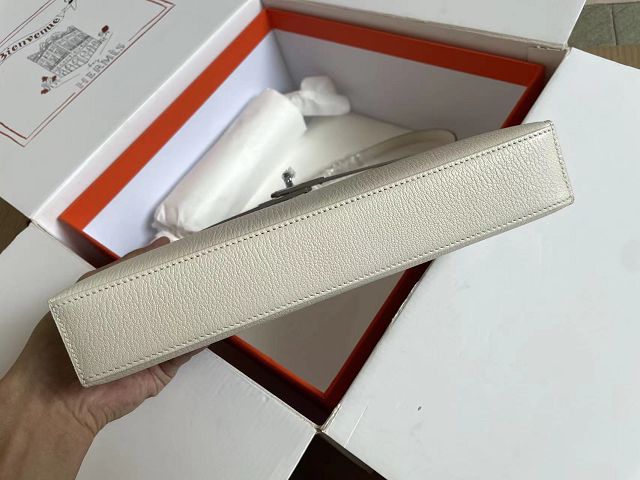 Hermes original chevre leather kelly elan KE0028-5 white