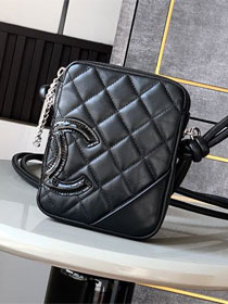 CC original lambskin mini camera bag AS6325 allblack