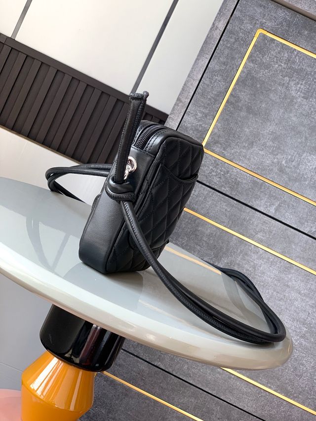 CC original lambskin mini camera bag AS6325 allblack