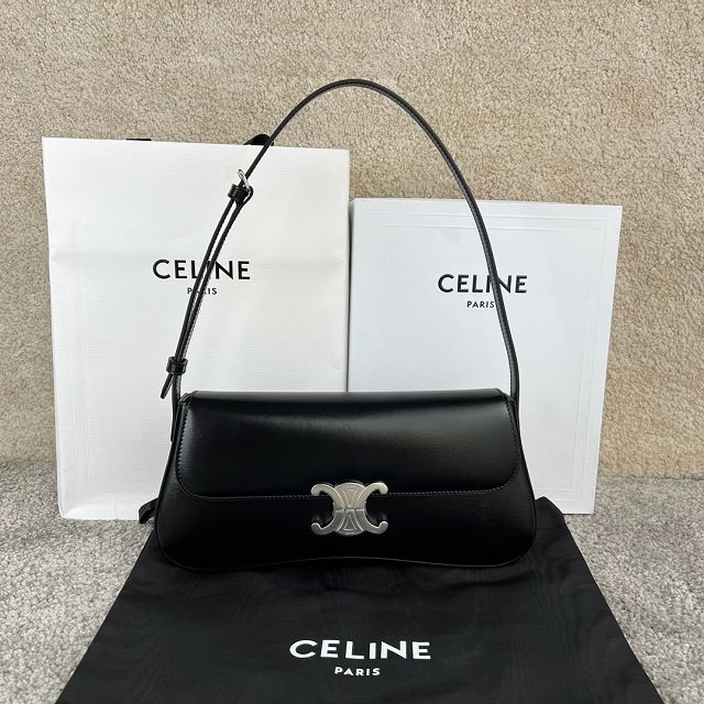 Celine original calfskin medium lola bag 115533 black