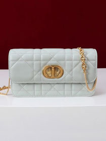 Dior original calfskin miss caro pouch with chain S5225 pistachio green 