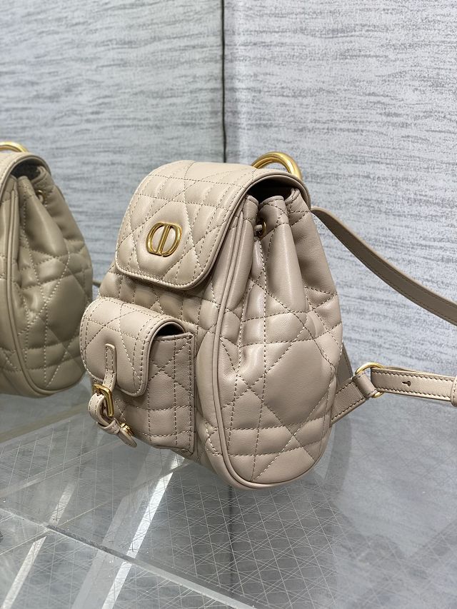 Dior original lambskin small caro backpack M6302 beige