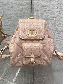 Dior original lambskin small caro backpack M6302 power pink