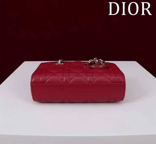 Dior original lambskin lady D-Joy micro bag S0910 red