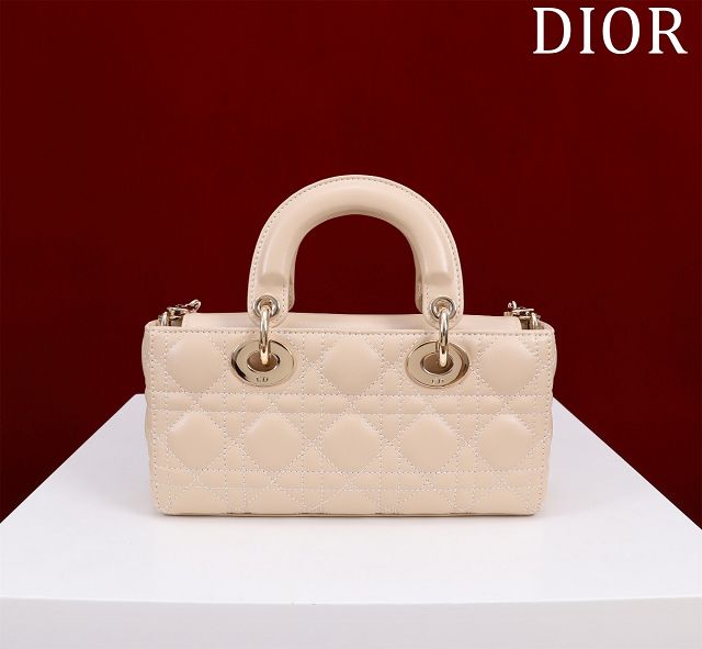 Dior original lambskin small lady D-Joy bag M0613 beige