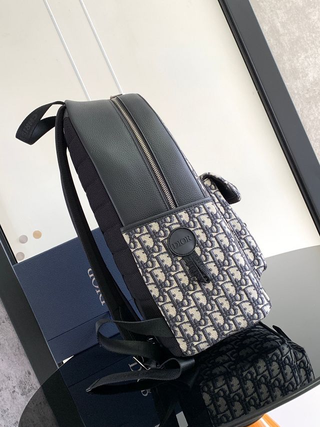 Dior original canvas 8 backpack 1EIBA178 dark blue