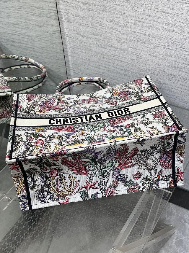 Dior original cotton large book tote bag M1286 white