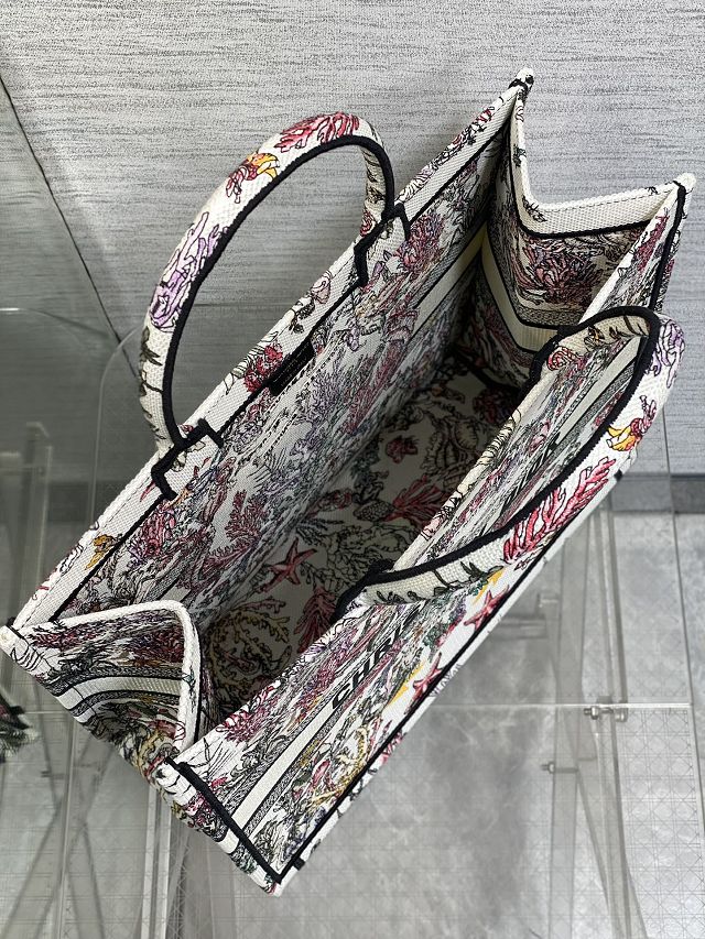 Dior original cotton large book tote bag M1286 white