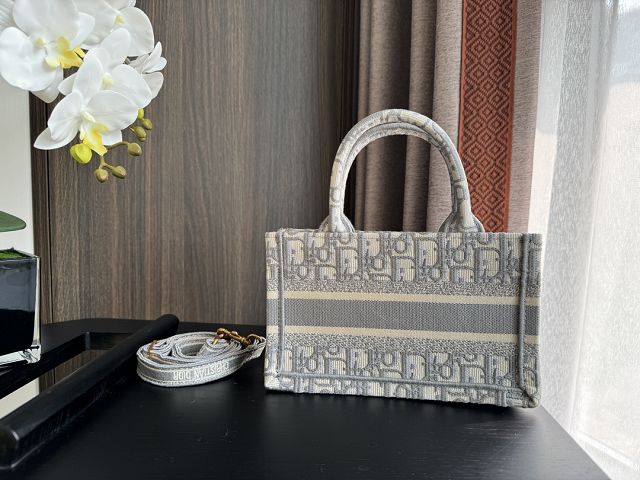 Dior original cotton mini book tote S5573 grey