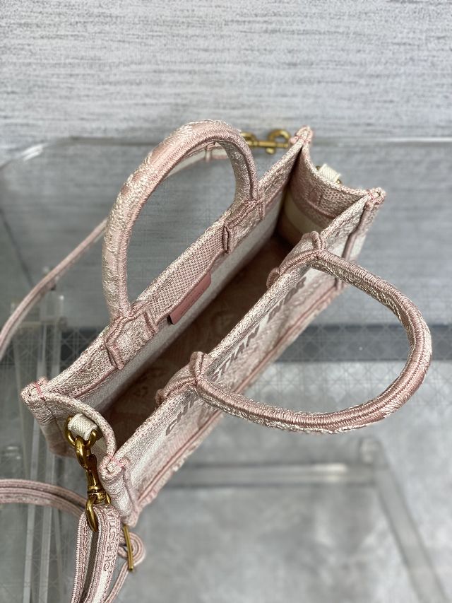 Dior original cotton mini book tote S5573 pink