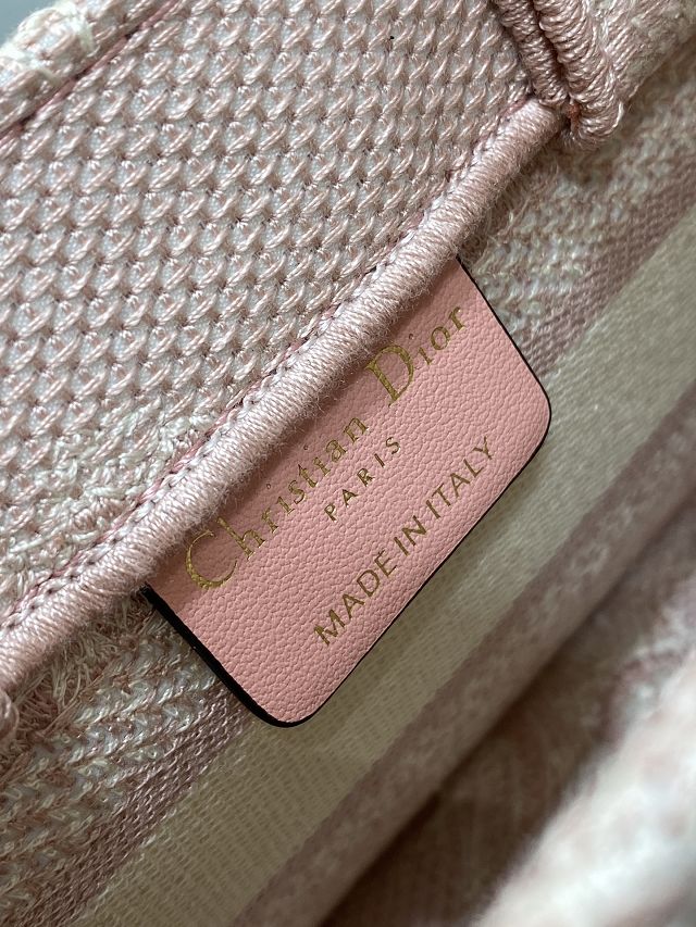 Dior original cotton mini book tote S5573 pink