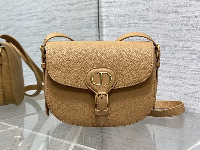Dior original grained calfskin medium bobby bag M9319 apricot