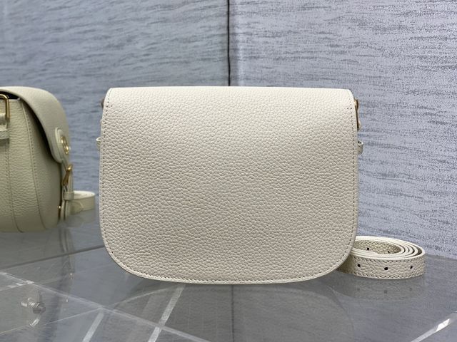 Dior original grained calfskin medium bobby bag M9319 white