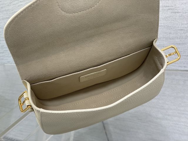 Dior original grained calfskin medium bobby bag M9319 white