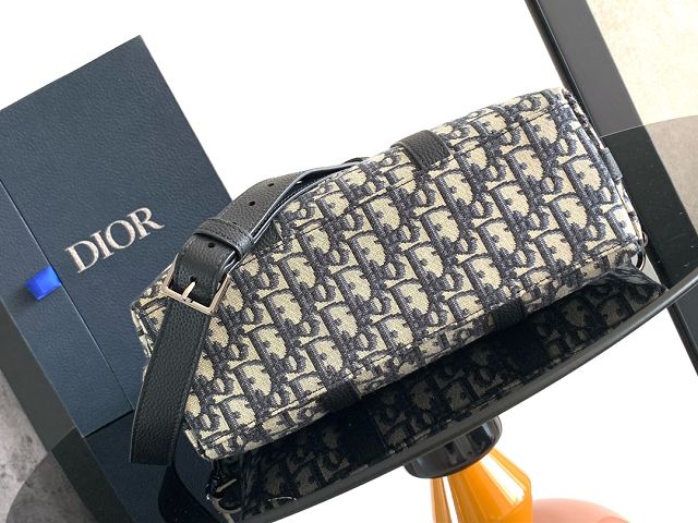 Dior original jacquard Weekender 25 handbag 1ESPO322 blue
