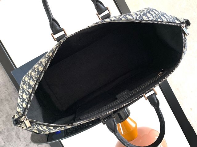 Dior original jacquard Weekender 40 handbag 1ESDU134 blue