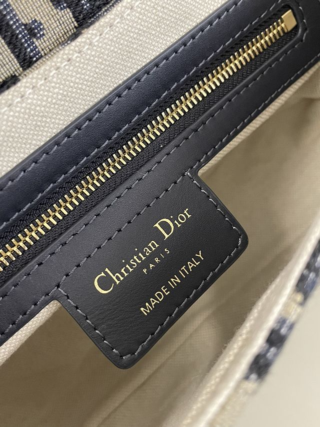 Dior original cotton besace shoulder bag S9219 blue