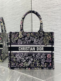 Dior original cotton small book tote bag M1265 black