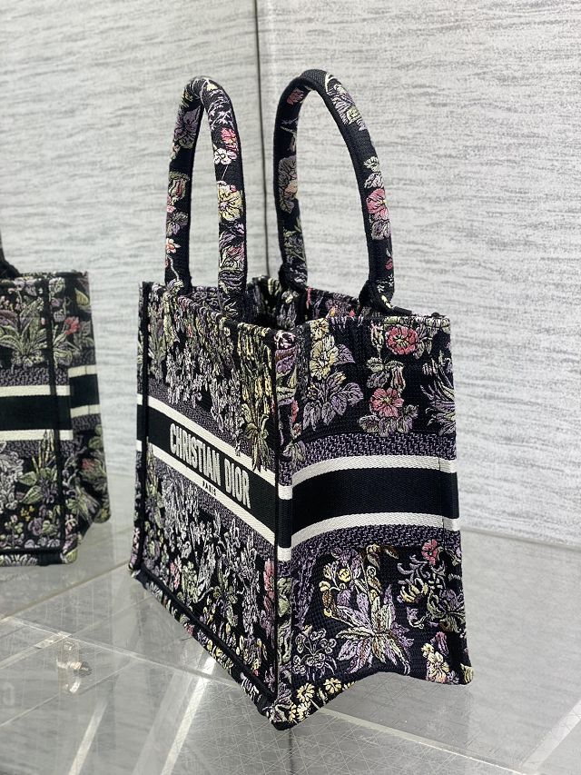 Dior original cotton small book tote bag M1265 black