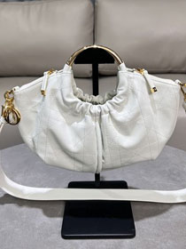 Dior original calfskin walk in purse M4511 white