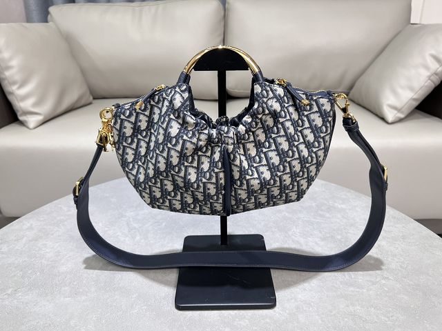 Dior original cotton walk in purse M4511 blue