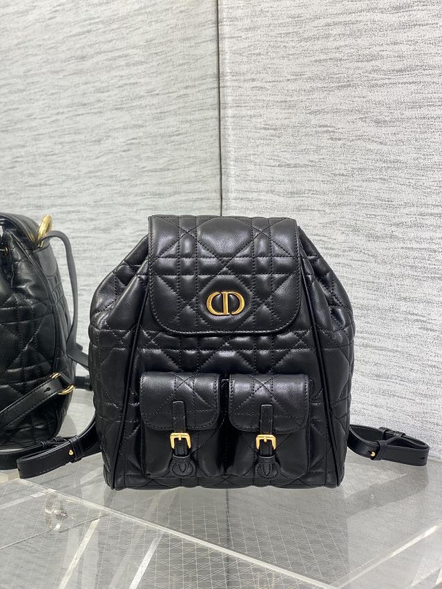 Dior original lambskin medium caro backpack M6301 black