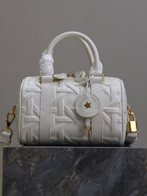 Dior original calfskin groove 20 bag M1364-2 white