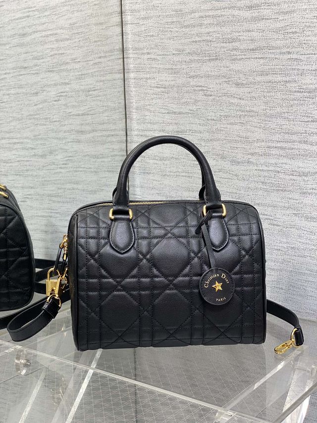 Dior original calfskin groove 25 bag M1365 black