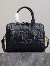 Dior original calfskin groove 25 bag M1365-2 black