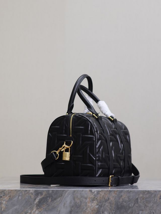 Dior original calfskin groove 25 bag M1365-2 black