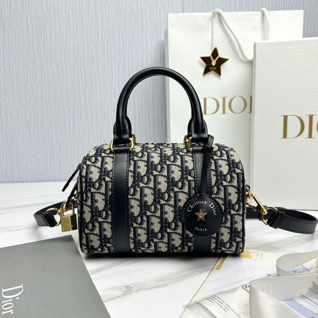 Dior original cotton groove 20 bag M1364 blue
