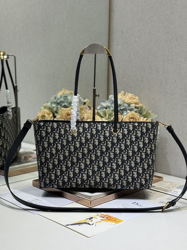 Dior original cotton medium toujours tote bag M1166 blue