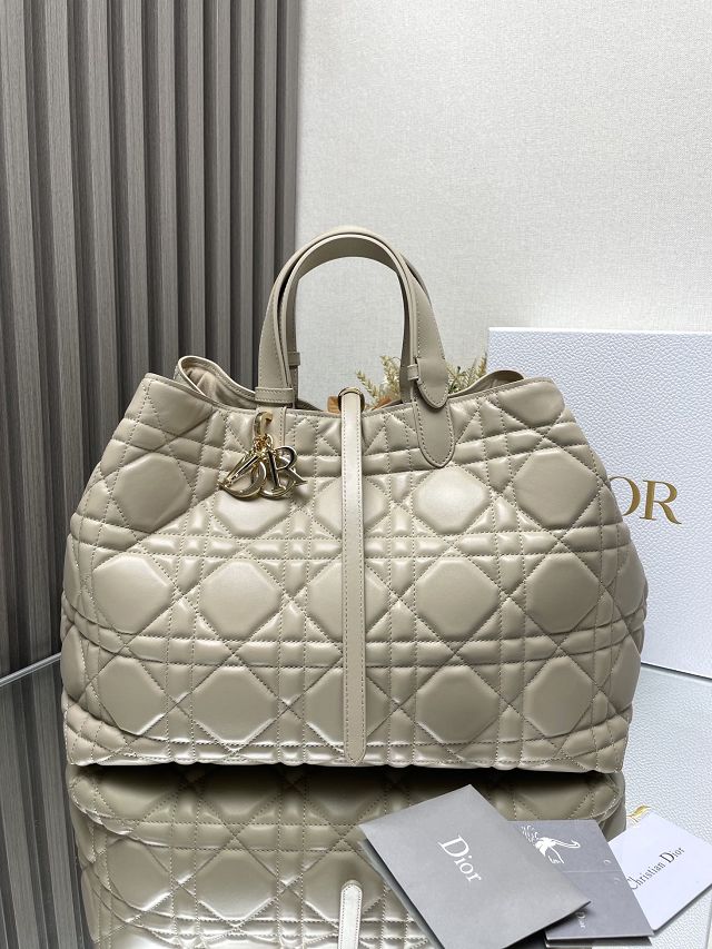 Dior original calfskin large toujours bag M2820 beige
