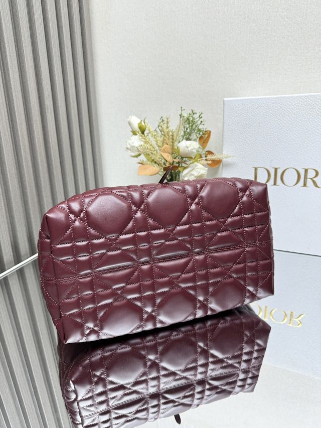 Dior original calfskin medium toujours bag M2821 bordeaux