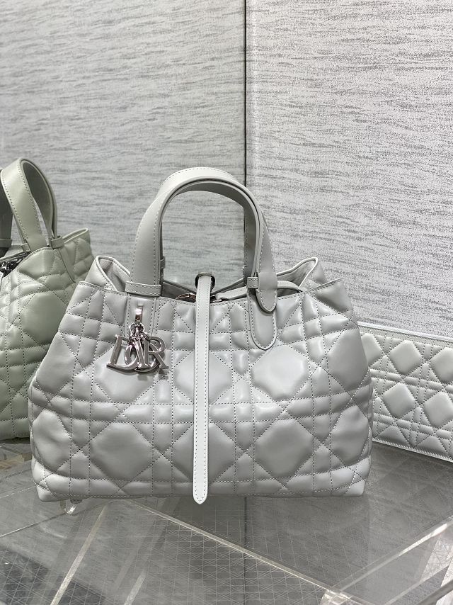 Dior original calfskin medium toujours bag M2821 cloud grey
