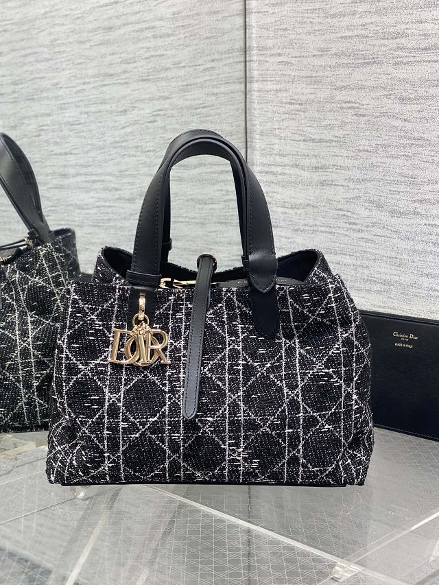 Dior original cotton medium toujours bag M2821 black