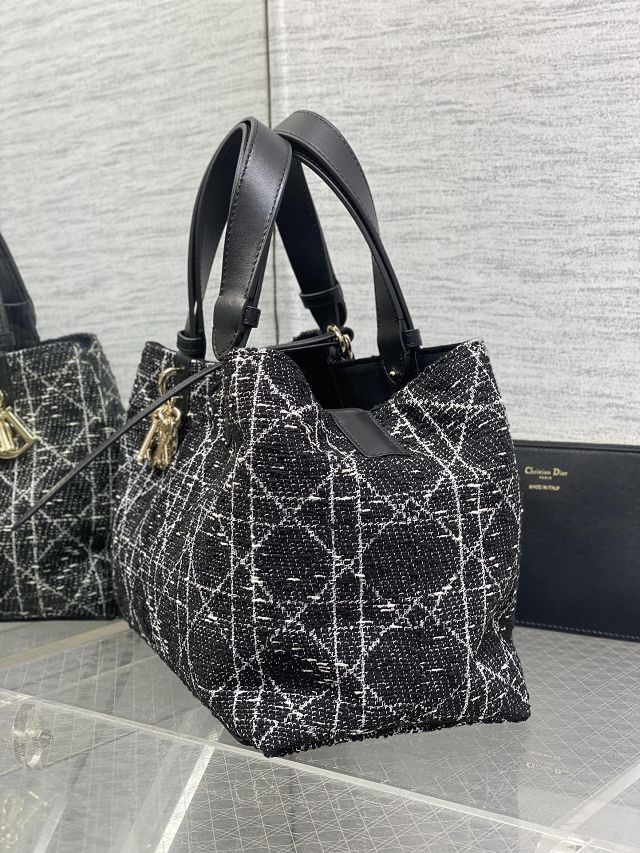 Dior original cotton medium toujours bag M2821 black