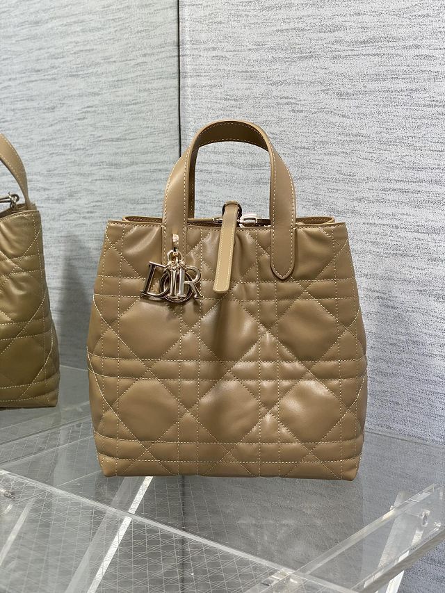 Dior original calfskin medium toujours bag M2821 tan