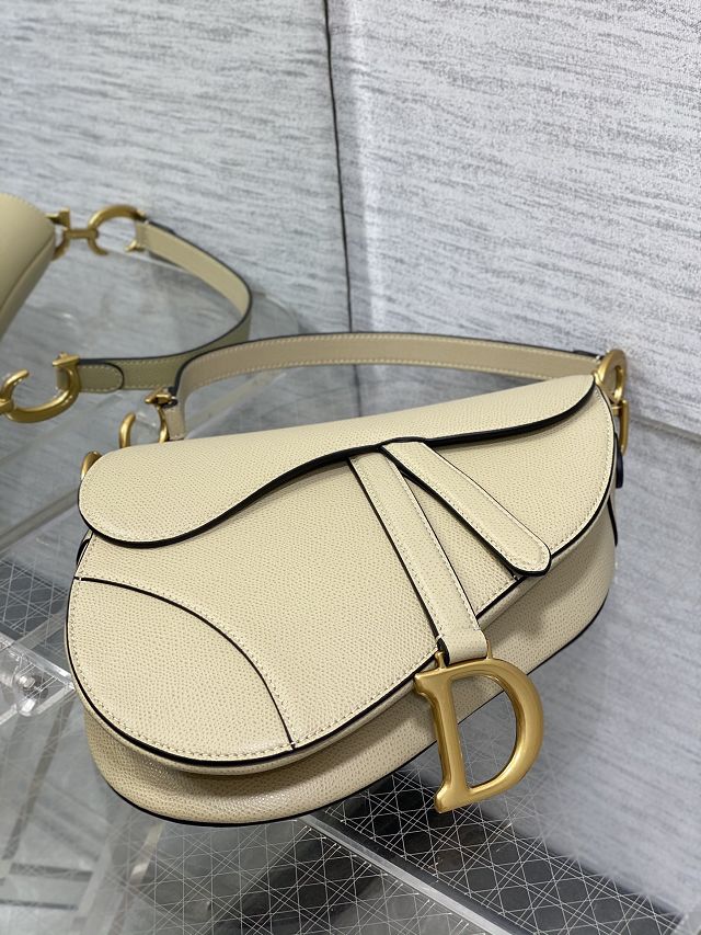 Dior original grained calfskin saddle bag M0455 sand