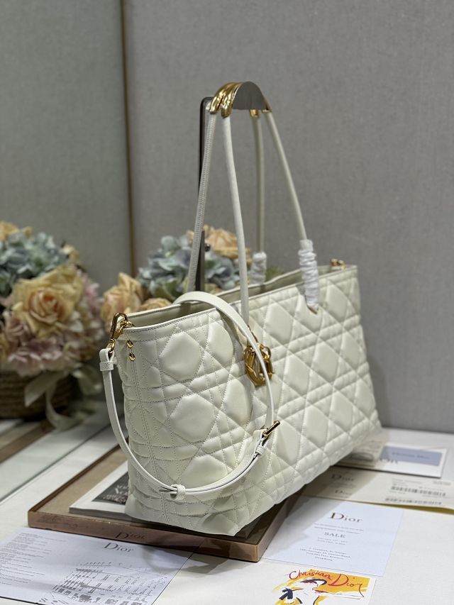Dior original lambskin large toujours tote bag M1167 white