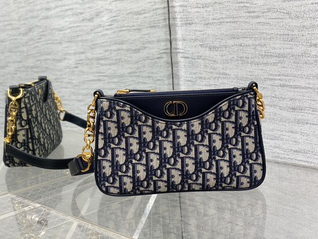 Dior original cotton avenue hobo bag S9226 blue
