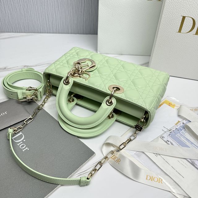 Dior original lambskin medium lady D-Joy bag M0540 avocado